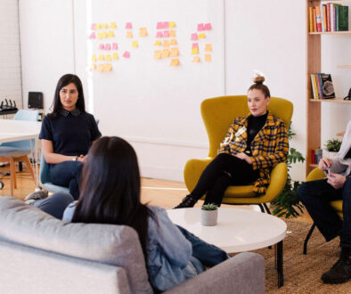 Group of business people talking