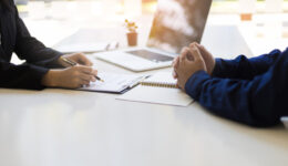 Negotiating business and signing a contract. Lawyer concept and legal advisor. work issues